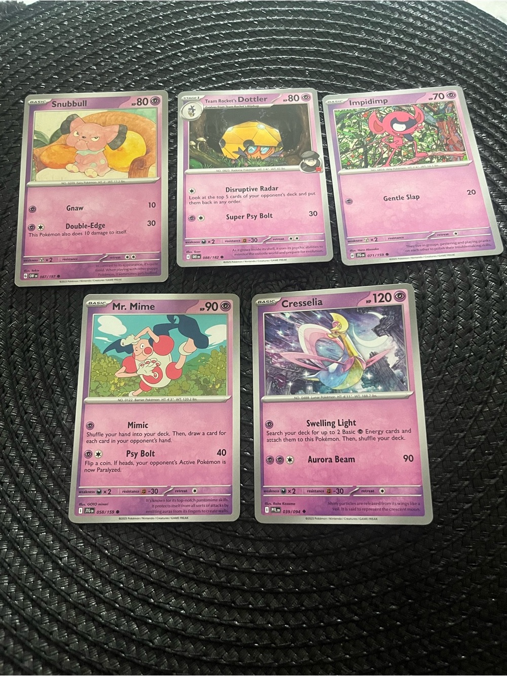 Pokémon 2025 cards collection lot of 5